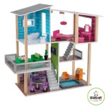 Casuta de papusi Modern Living Dollhouse Kidkraft – 360 grade de joaca pe ambele parti